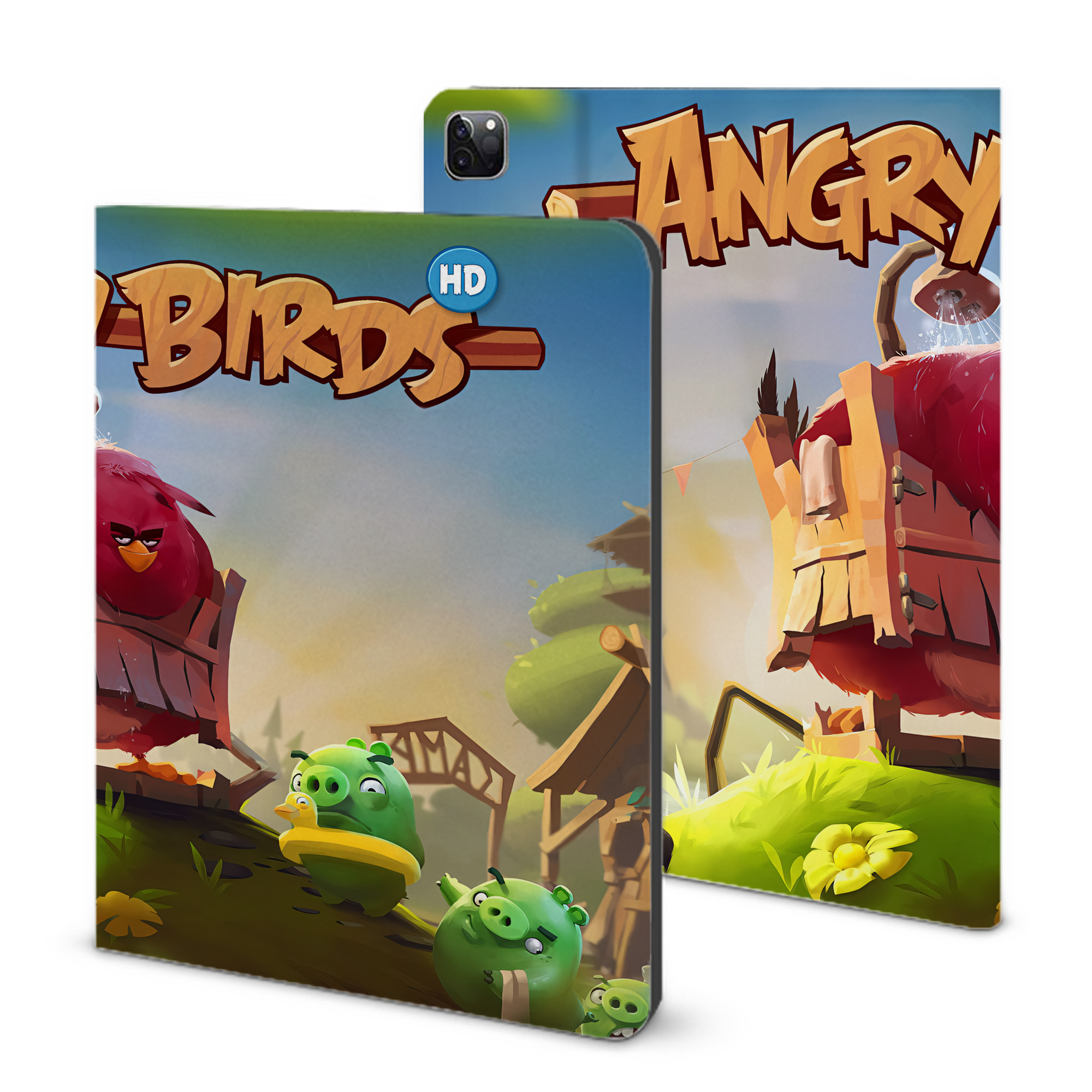 （画像用） Angry Birds アングリーバード IPad ケース ブック型 PUレザー TPU 耐衝撃 軽量 薄型 ペン収納なし 全面保護 IPad 各モデル対応